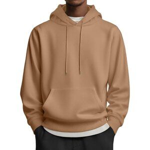 Mens Hoodies Pullover Long Sleeve Casual Fashion Sweatshirts Drawstring Gym Hood